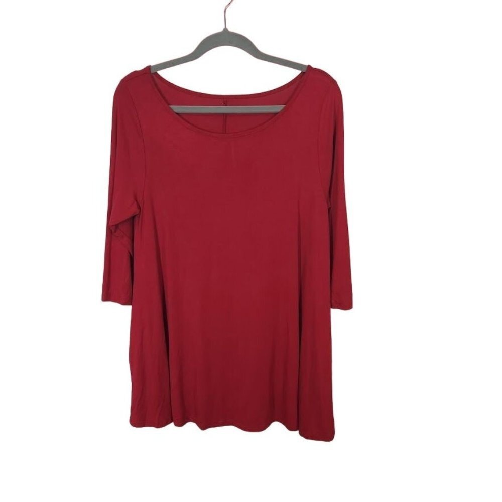 NWT Nadine West Round neck Tunic Blouse in Red - Size large